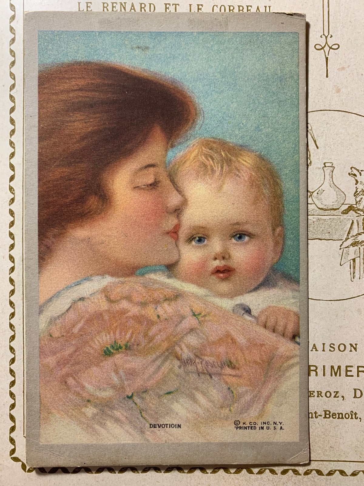 Devotion - moeder en baby (CB), Ophalen of Verzenden, Voor 1920, Ongelopen, Kinderen