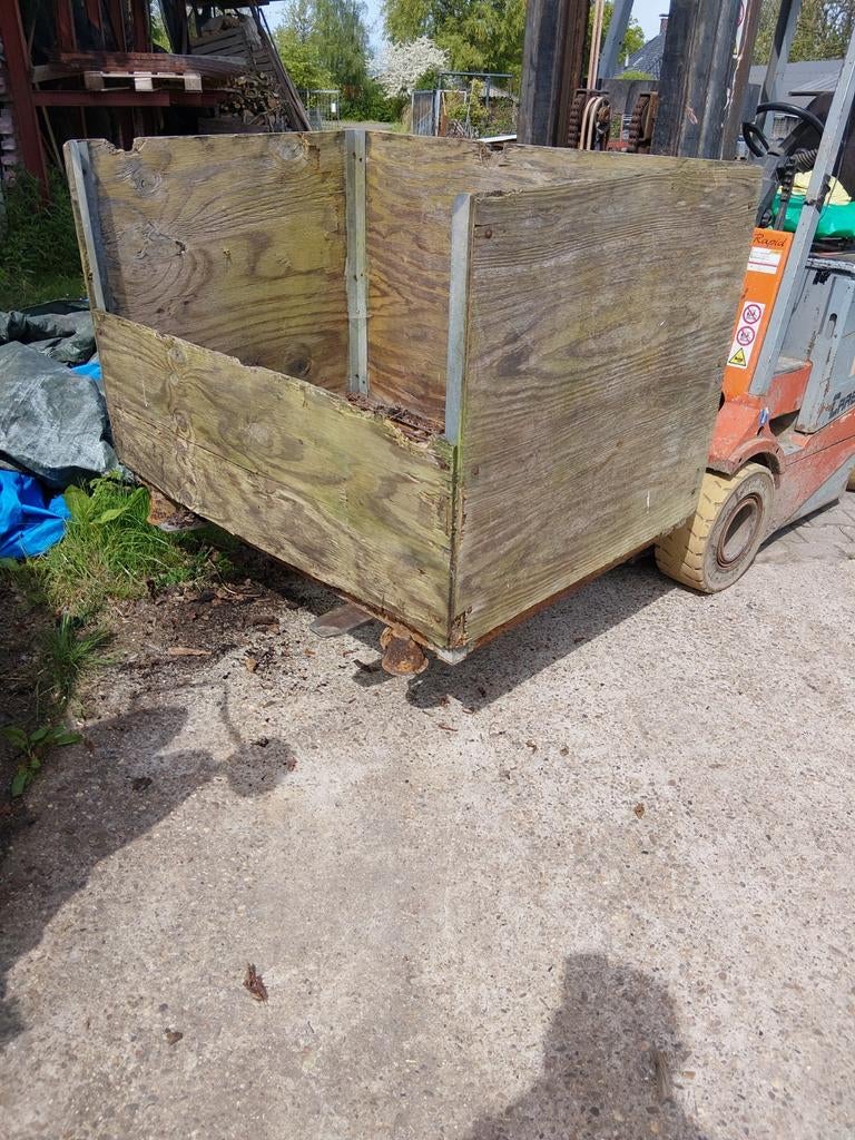 Opberg box stalen frame wanden hout, Ophalen, Metaal, Overige typen