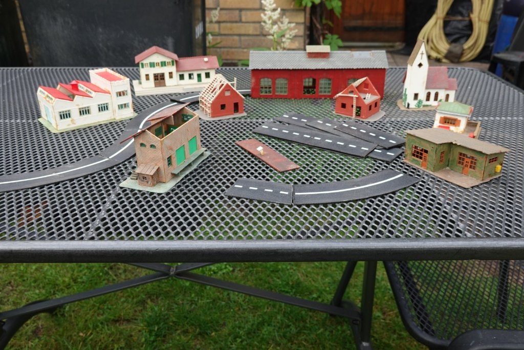 Huisjes modelspoorbaan, Overige merken, Gebruikt, Gelijkstroom of Wisselstroom, Brug, Tunnel of Gebouw