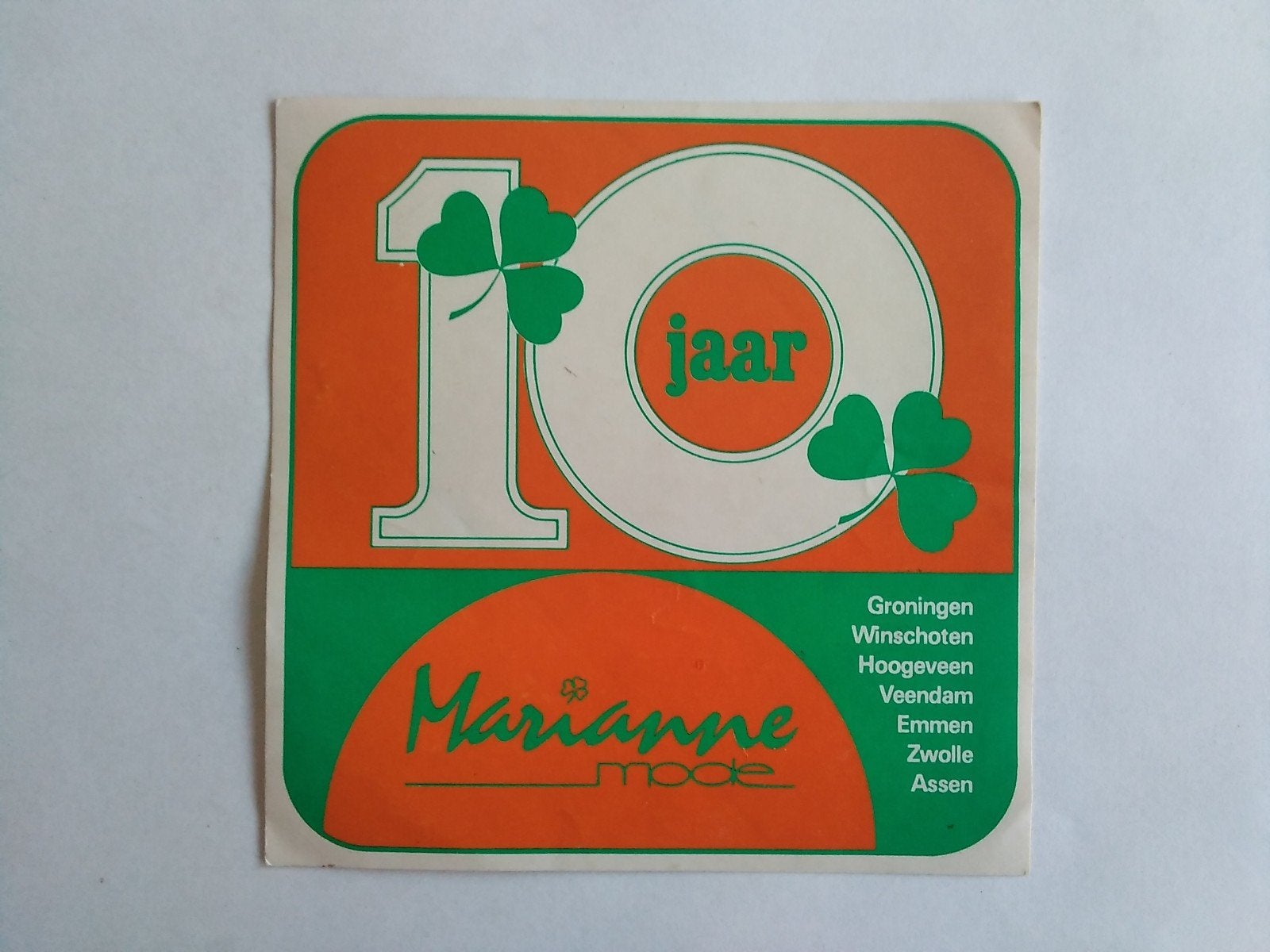 Sticker Marianne Mode 10 jaar o.a. Groningen, Verzenden, Zo goed als nieuw