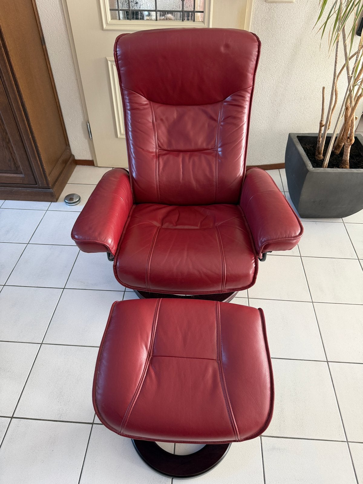 Relax stoel, Ophalen, Gebruikt, Minder dan 75 cm, Leer