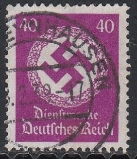 Rijk 1934 142 Dienst 40p hakenkruis, Gest, Ophalen of Verzenden, Overige periodes, Gestempeld