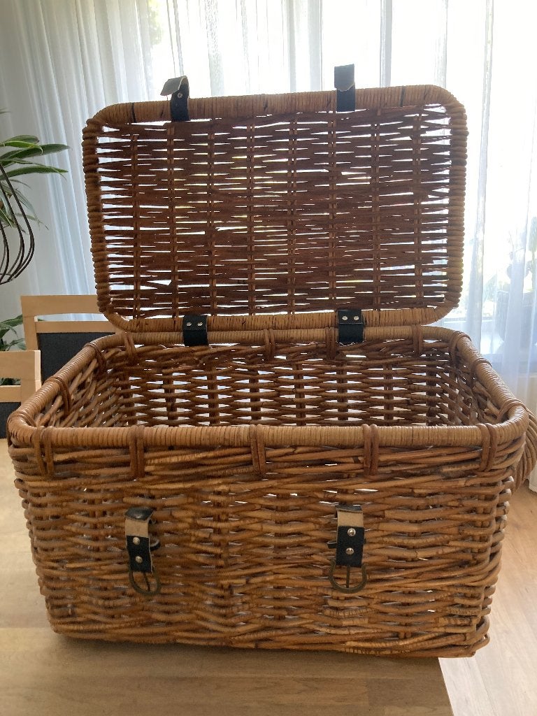 Te koop een mooie rieten mand, Ophalen, Overige materialen, Minder dan 50 cm, 50 tot 100 cm