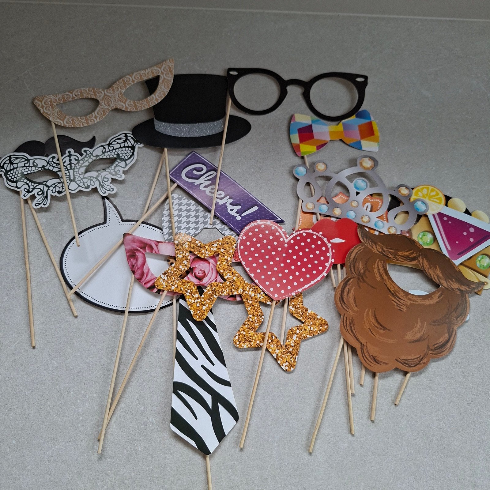 Leuke Photo Booth Props voor Feestjes en Evenementen, Ophalen of Verzenden, Zo goed als nieuw, Feestartikel, Verjaardag