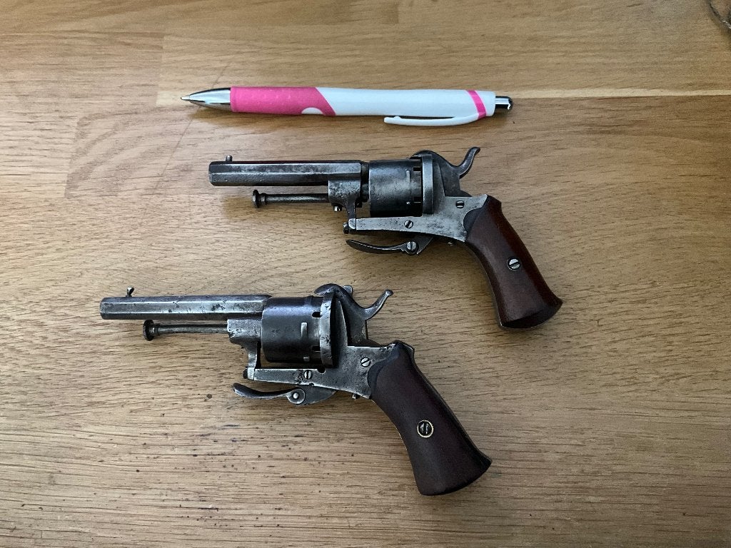 Leuke set antieke Penvuur Revolvertjes 5mm, Ophalen of Verzenden