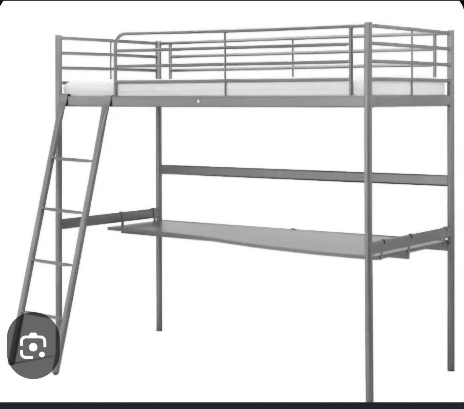 Ikea hoogslaper met bureau, Ophalen, Gebruikt, Eenpersoons, 200 cm