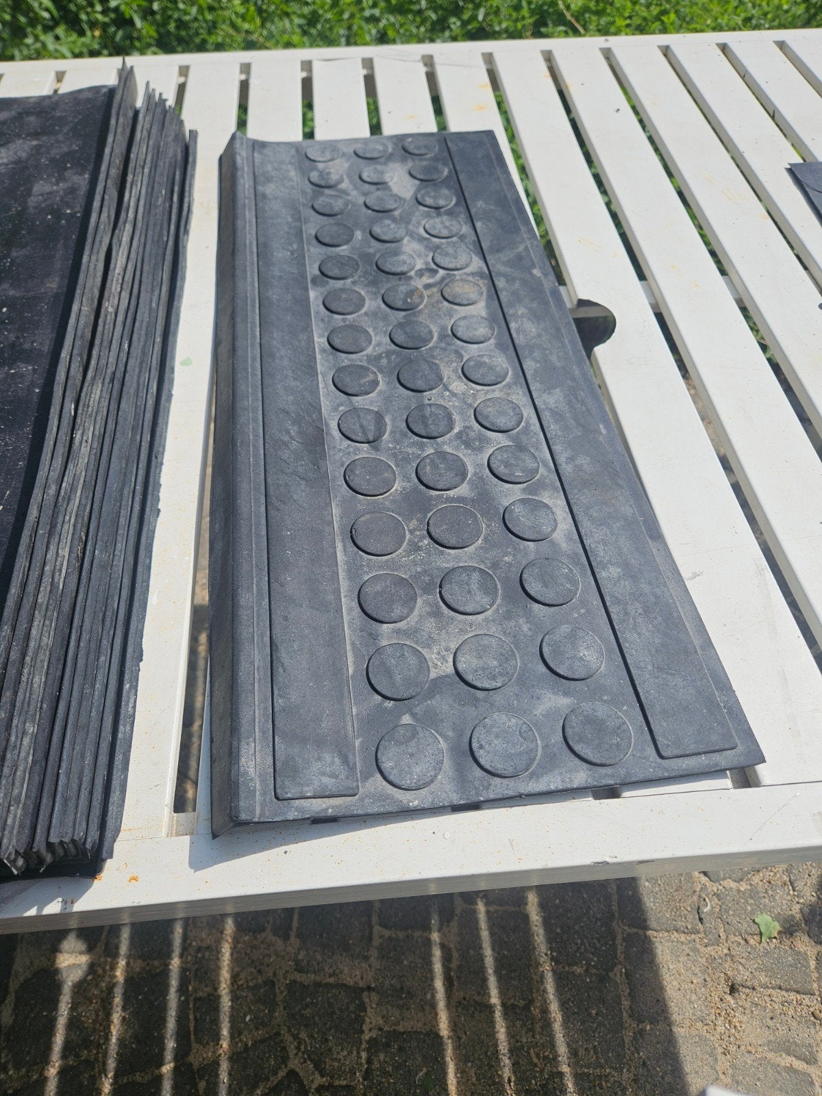 Trapmatten rubber noppen 65 x 25cm, Ophalen, Zwart, Overige typen, Zo goed als nieuw