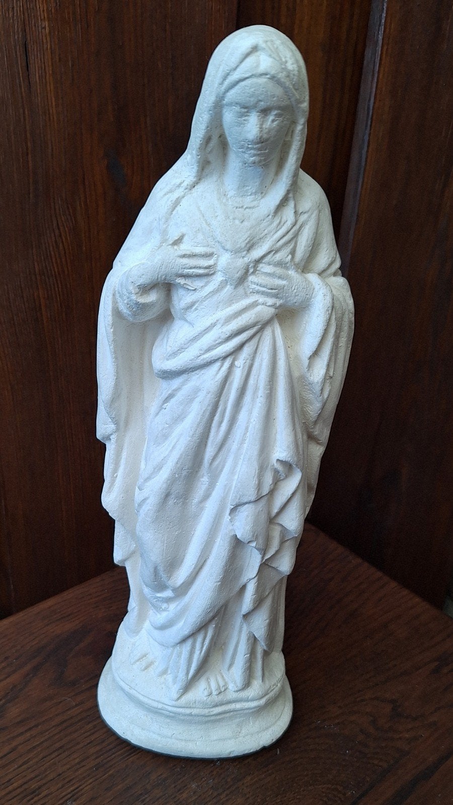 Oud mariabeeld van gips, Antiek en Kunst, Ophalen of Verzenden