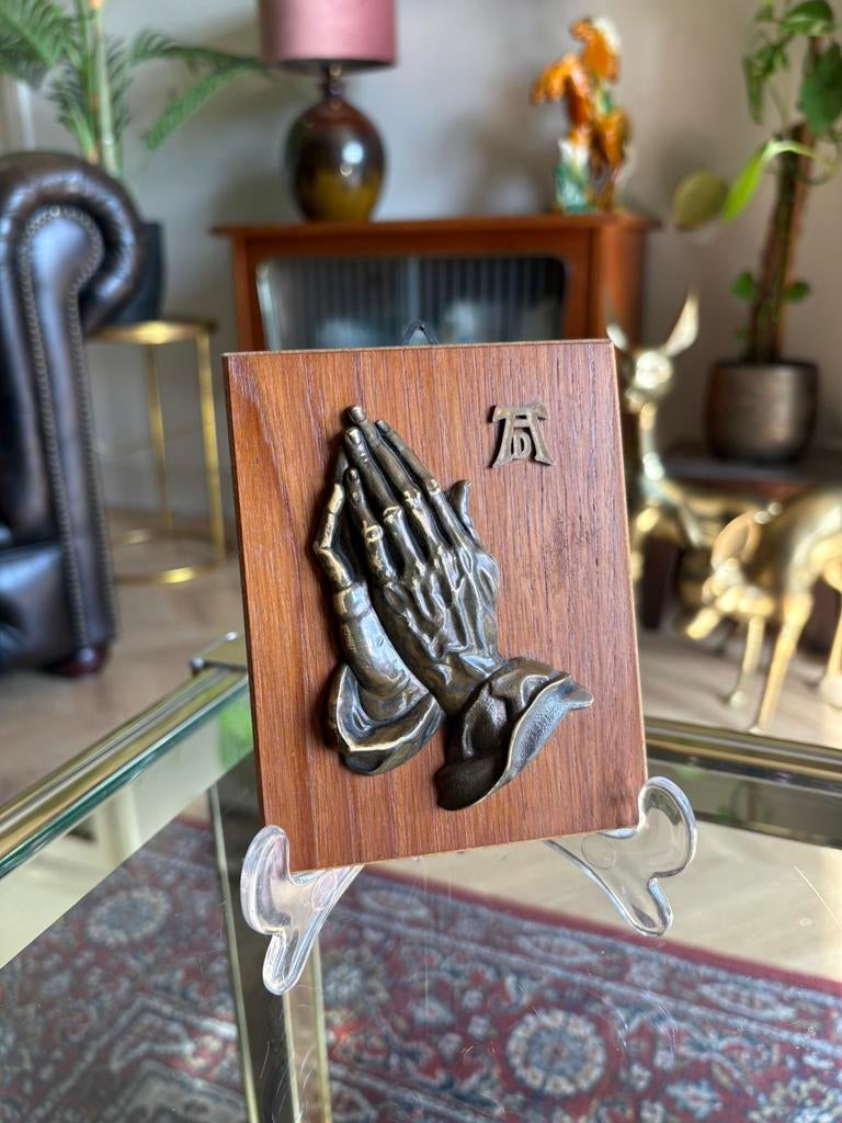 Wandbord praying hands, Ophalen of Verzenden