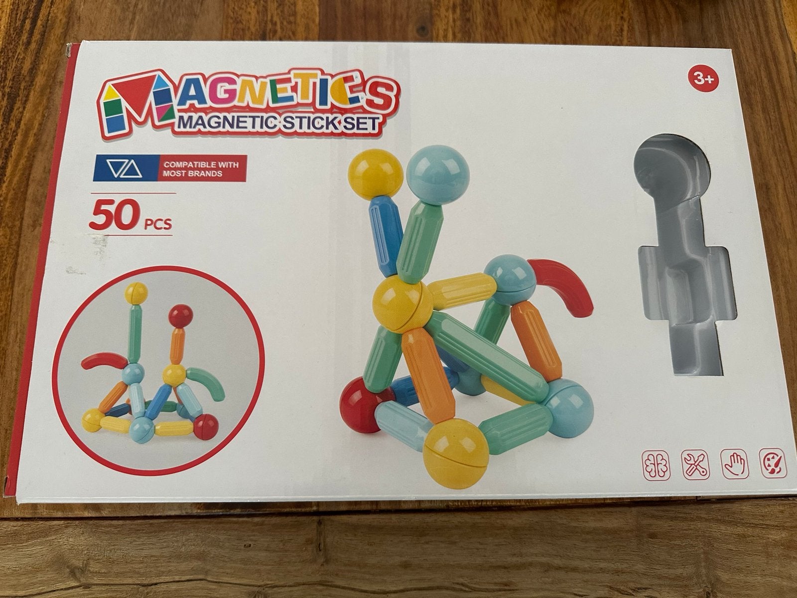 Magnetisch Bouwspeelgoed - 50 Stuks Magnetics Stick Set, Ophalen of Verzenden, Zo goed als nieuw, Overige merken