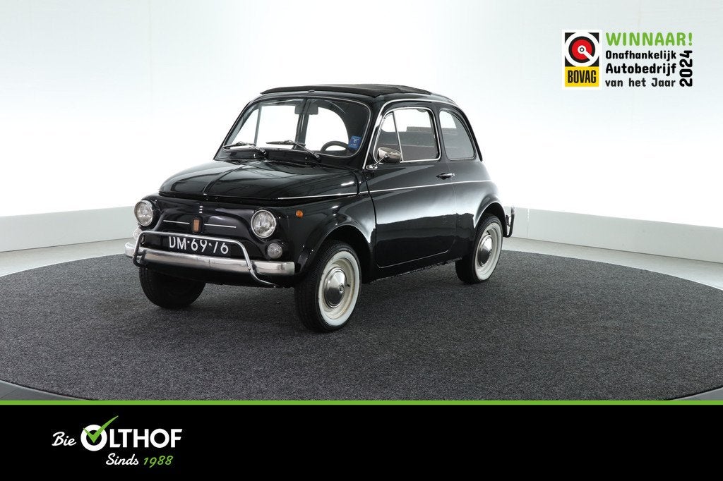 Fiat 500 Bambino | NIEUWE MOTOR | (bj 1970), Auto's, Oldtimers, 594 cc, Zwart, Bedrijf, Handgeschakeld