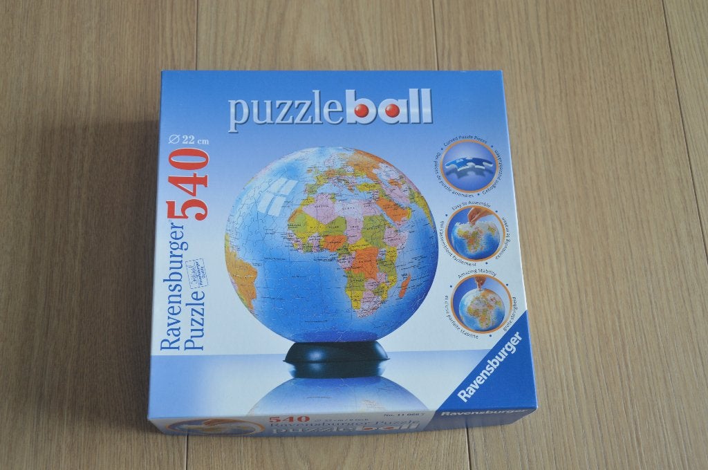 Ravensburger puzzleball van de aarde/wereldbol, 540 stukjes, Ophalen of Verzenden, 500 t/m 1500 stukjes, Gebruikt, Overige typen