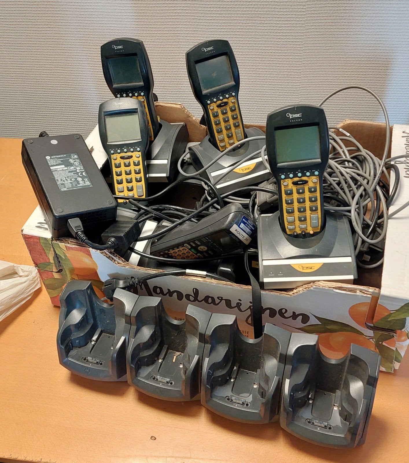 5x PSC Falcon Scanners met Docking Stations - Functioneel, Ophalen, Gebruikt, Barcodescanner, PSC Falcon