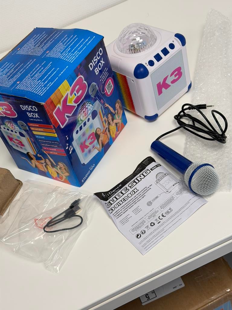 K3 Studio 100 Disco Box Karaoke Speaker met Microfoon NIEUW, Nieuw, Ophalen of Verzenden, H, H