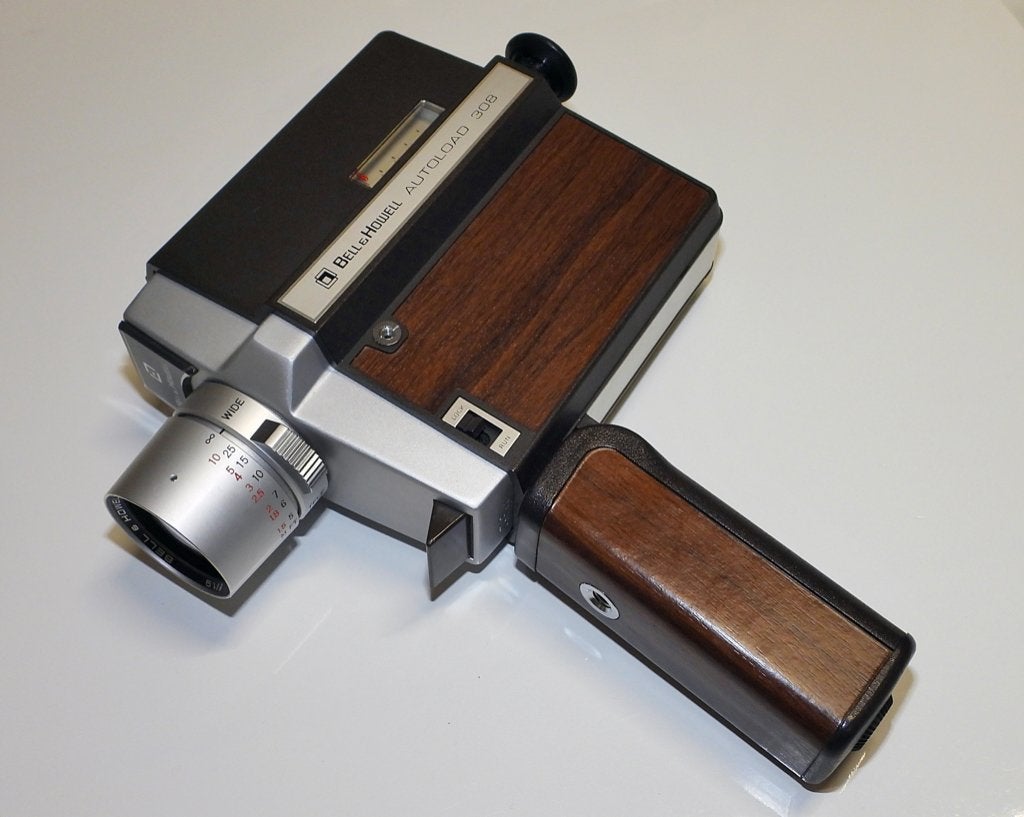 Bell & Howell 308 Super 8 filmcamera etui handleiding mooi, Ophalen of Verzenden, 1960 tot 1980, Filmcamera