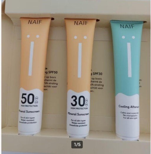 Naif Sun care pakket / zonnebrandcrème / zonbescherming !!, Ophalen of Verzenden, Nieuw, Gehele gezicht, Overige typen
