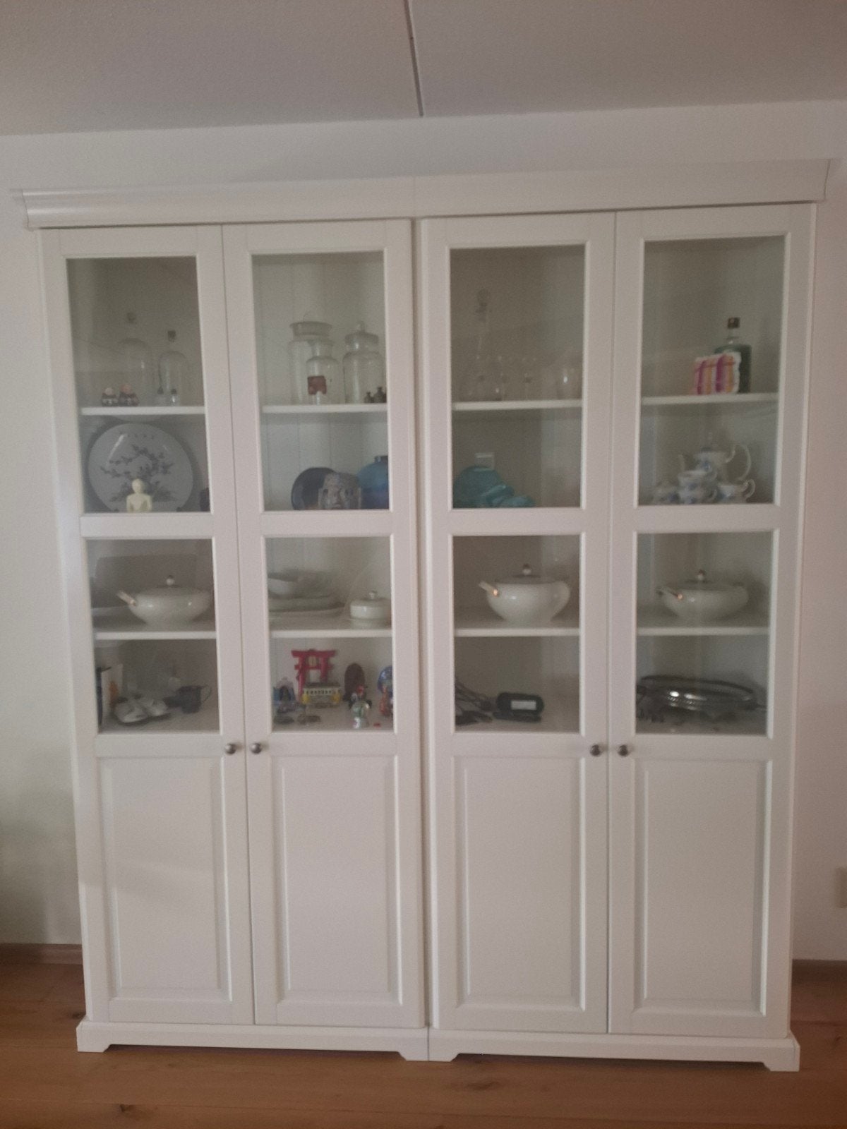 2x Ikea Vitrinekasten - Wit Scandinavisch Design, Ophalen, 200 cm of meer, 150 tot 200 cm, 25 tot 50 cm