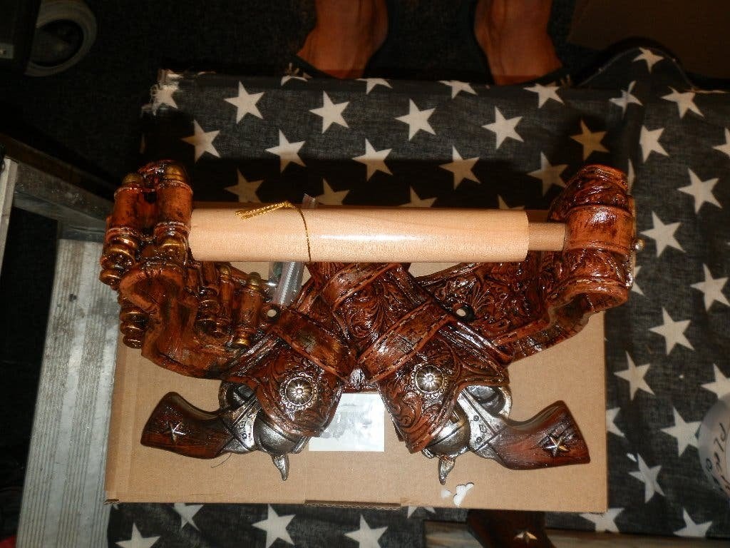 Toiletrolhouder western mancave, Ophalen of Verzenden, Nieuw, Toilet