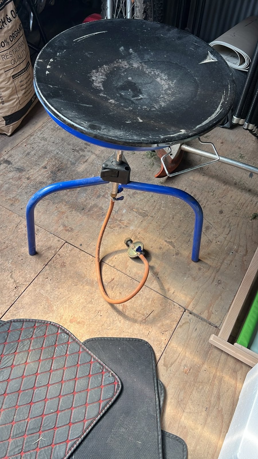 Gebruikte gasbrander met pan voor buiten koken, Ophalen, Gebruikt