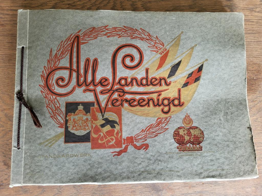 Vintage album "Alle Landen Vereenigd" - Vlaggen en Wapens, Ophalen of Verzenden, Gebruikt