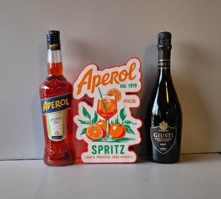 Aperol Spritz LED Lichtbak - Sfeervolle Decoratie, Ophalen of Verzenden, Nieuw, Lichtbak of (neon) lamp