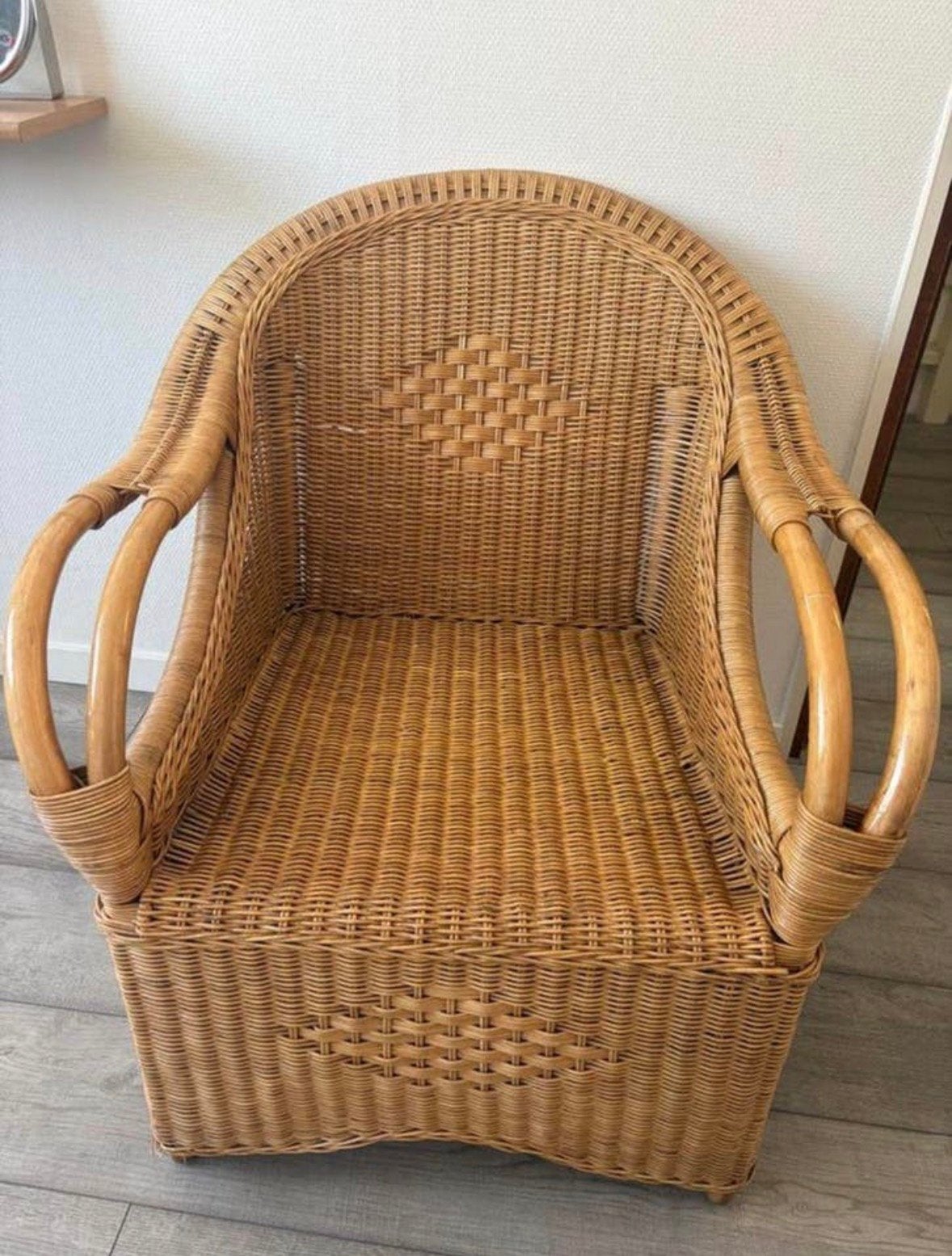 Rieten stoel, Kinderen en Baby's, Kinderkamer | Tafels en Stoelen, Ophalen, Gebruikt, Stoel(en)