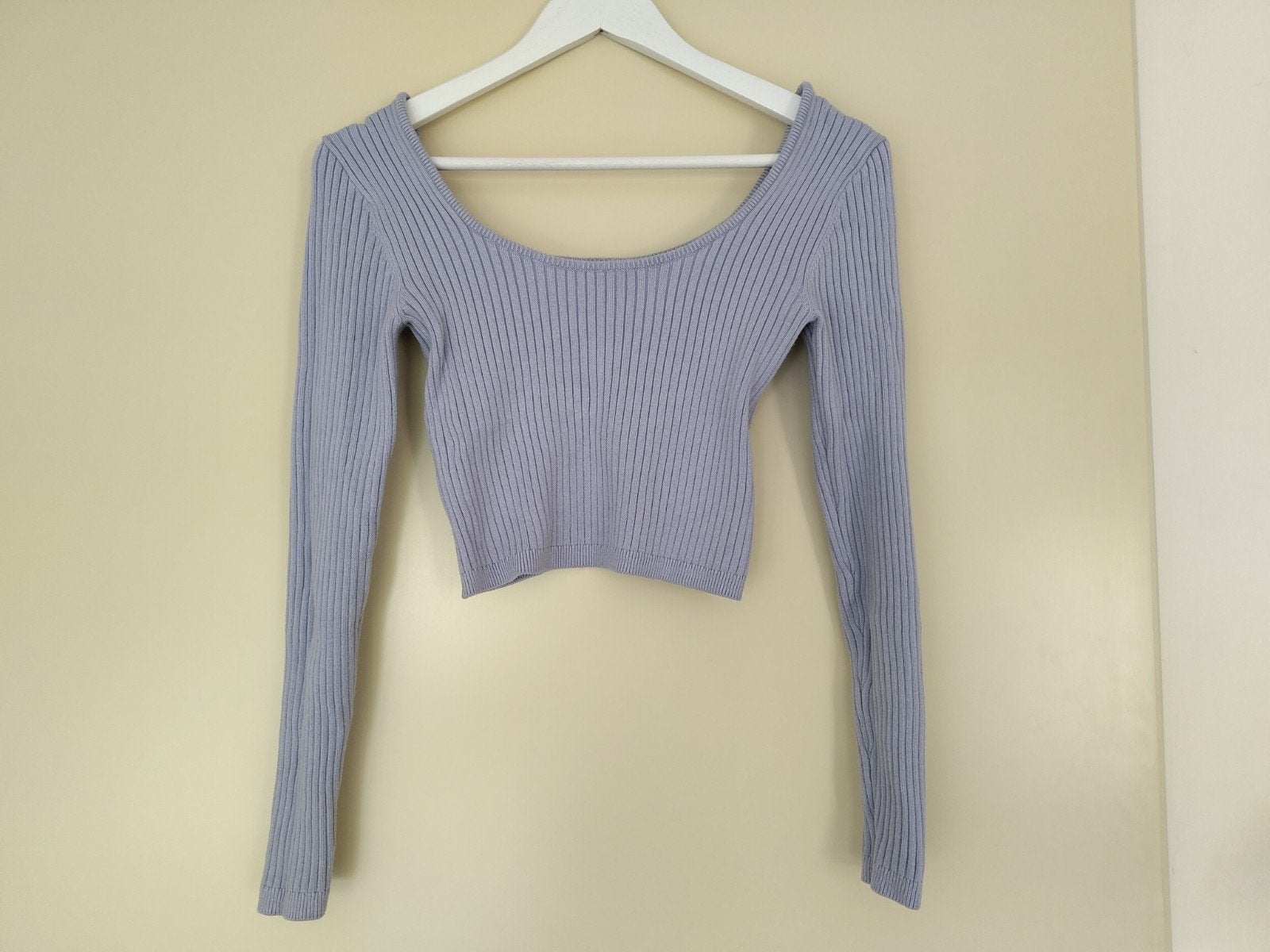Longsleeve croptop maat M, Kleding | Dames, Tops, Maat 38/40 (M), Paars, Ophalen of Verzenden, Zo goed als nieuw