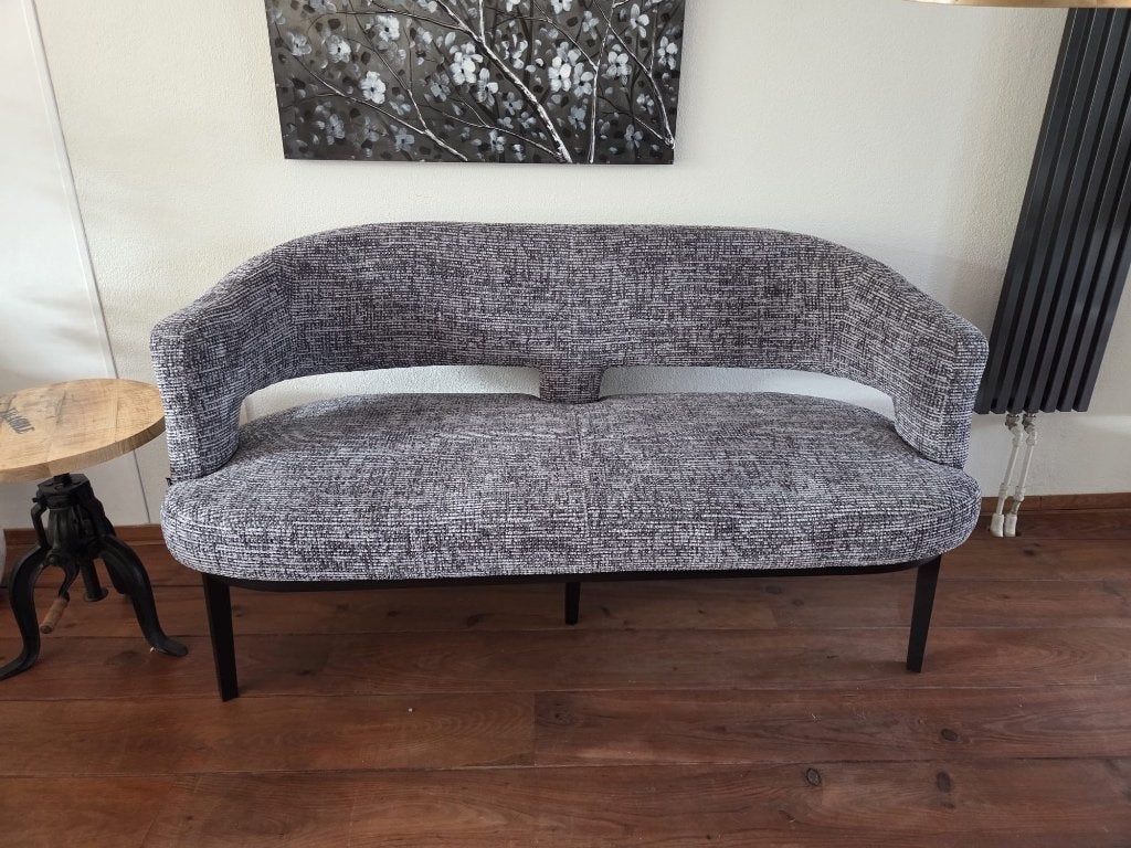 Tafelbank Madeleine Donkergrijs 160cm, Ophalen, Zo goed als nieuw, Grijs, Eén