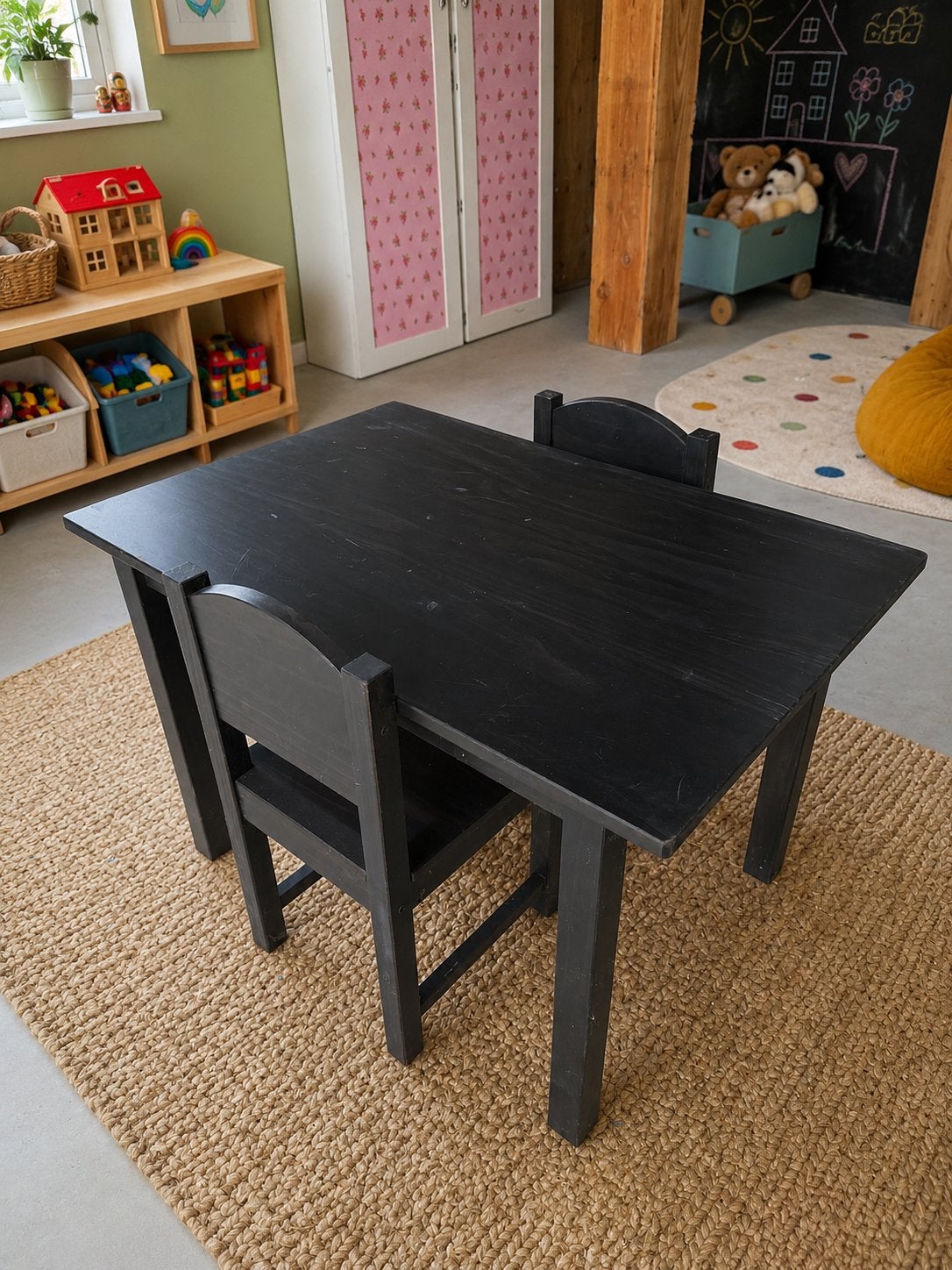 IKEA SUNDVIK kindertafel met 2 stoelen, Ophalen, Gebruikt, Tafel(s) en Stoel(en)