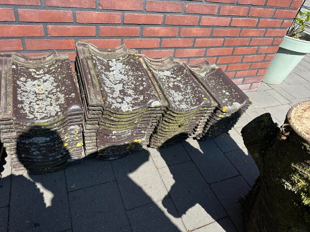 Bruine dakpannen voor dierenhok of kleine hout overkapping, Ophalen, Gebruikt, Minder dan 5 m², Dakpannen
