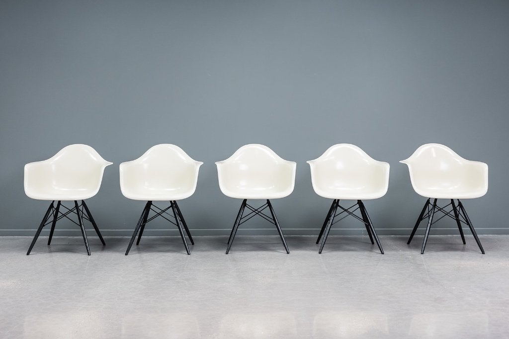 Eames DAW chair, 5x, Ophalen, Wit, Vijf, Zes of meer stoelen