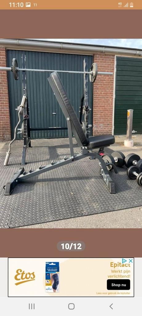 Complete fitness set met veel gewichten, Gebruikt, Krachtstation, Ophalen of Verzenden, Metaal