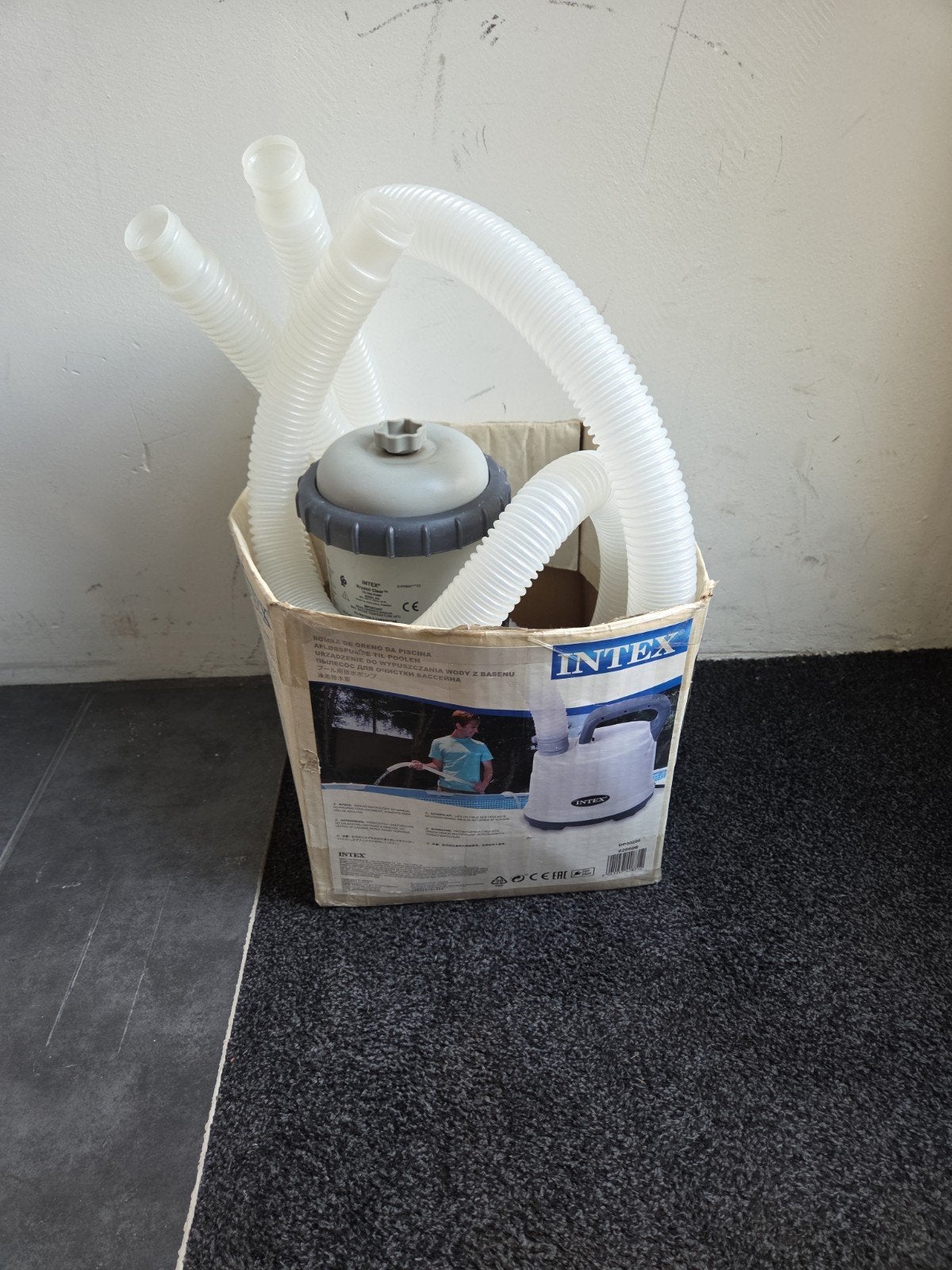 Intex zwembadpomp met filter en slangen, Tuin en Terras, Ophalen, Gebruikt, Zwembadpomp