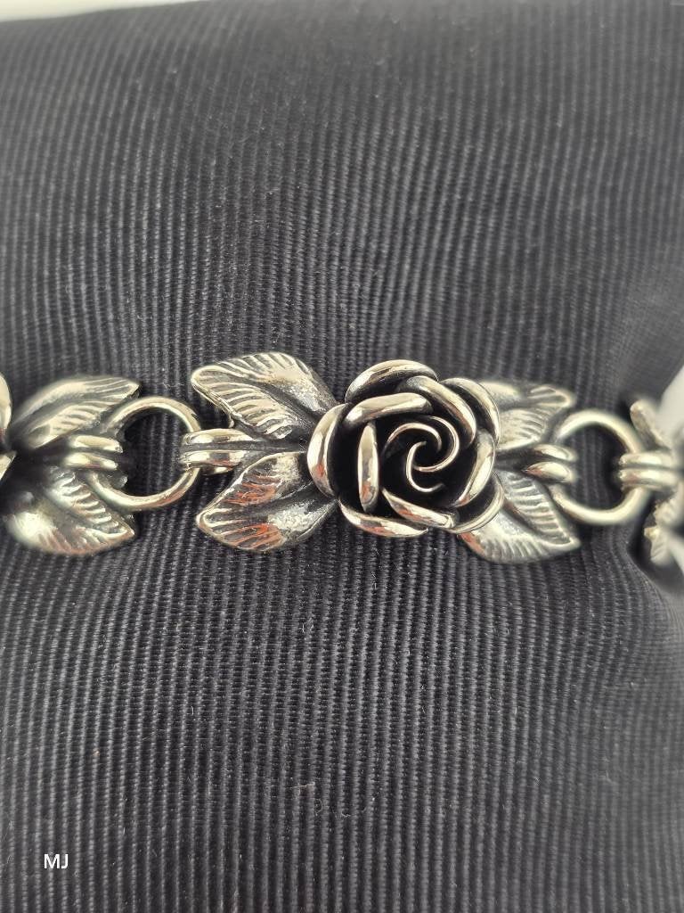 Zilveren Teka roosjes armband                            Z50, Gebruikt, ., Ophalen of Verzenden, .