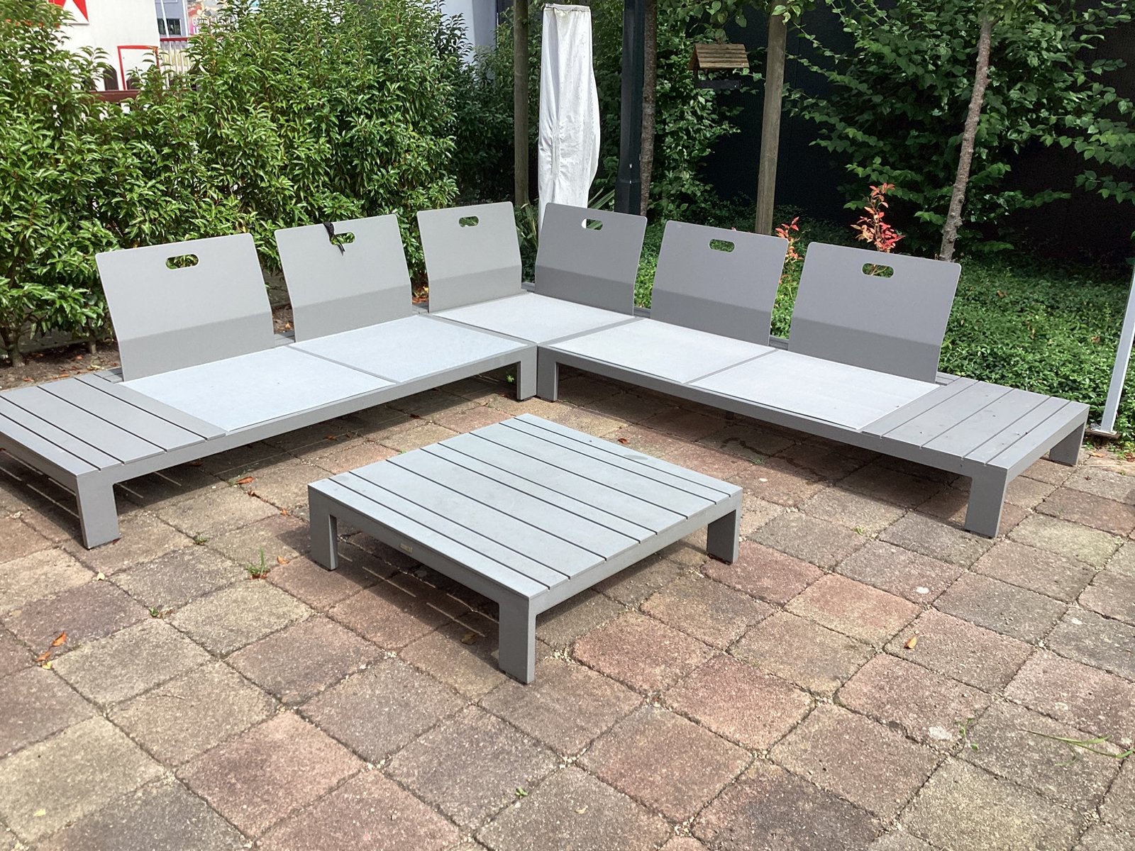 Lounge zet, Tuin en Terras, Ophalen, Zo goed als nieuw, Aluminium