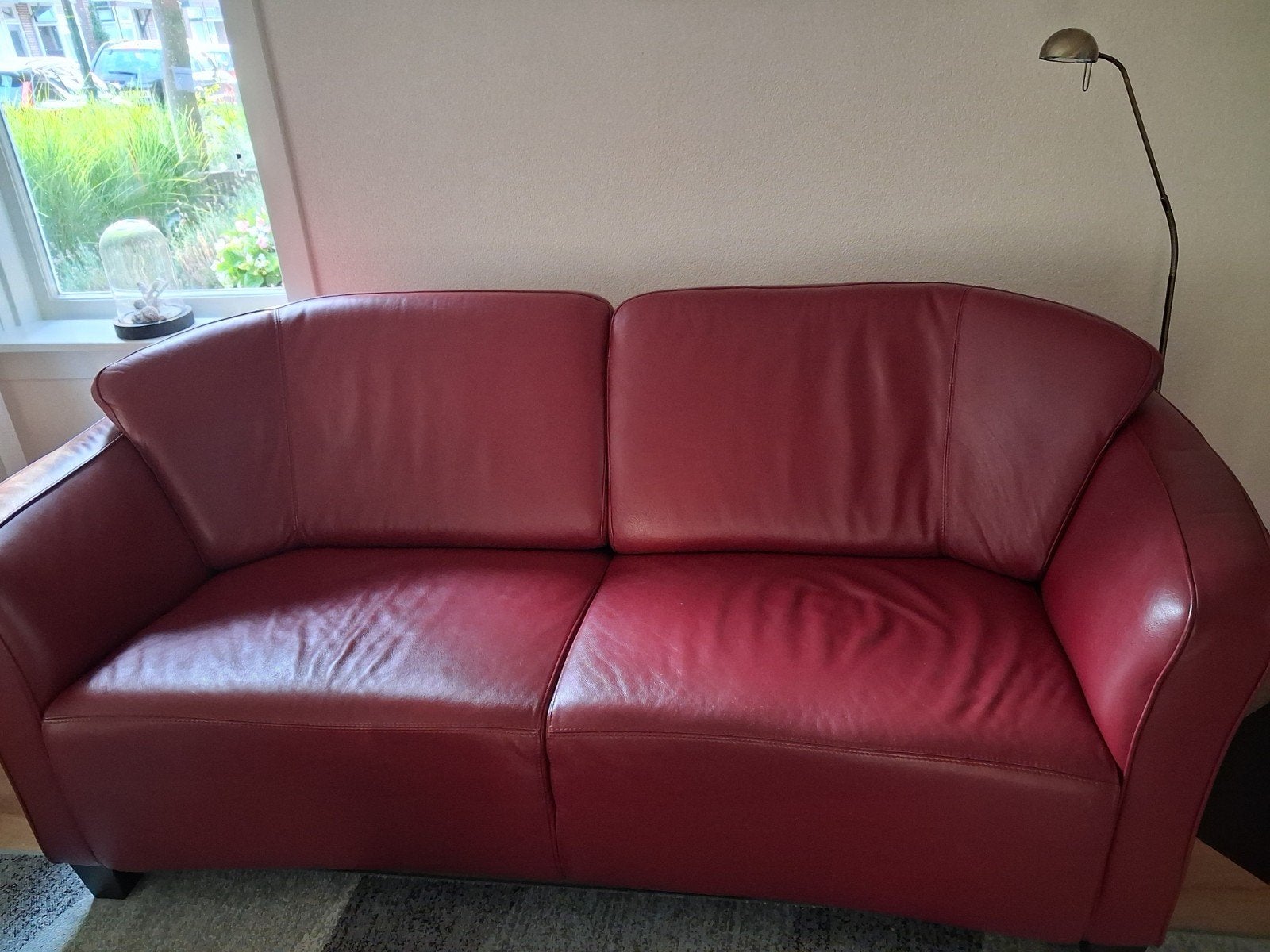 Leren bank, Ophalen, Gebruikt, Driepersoons, 200 tot 250 cm