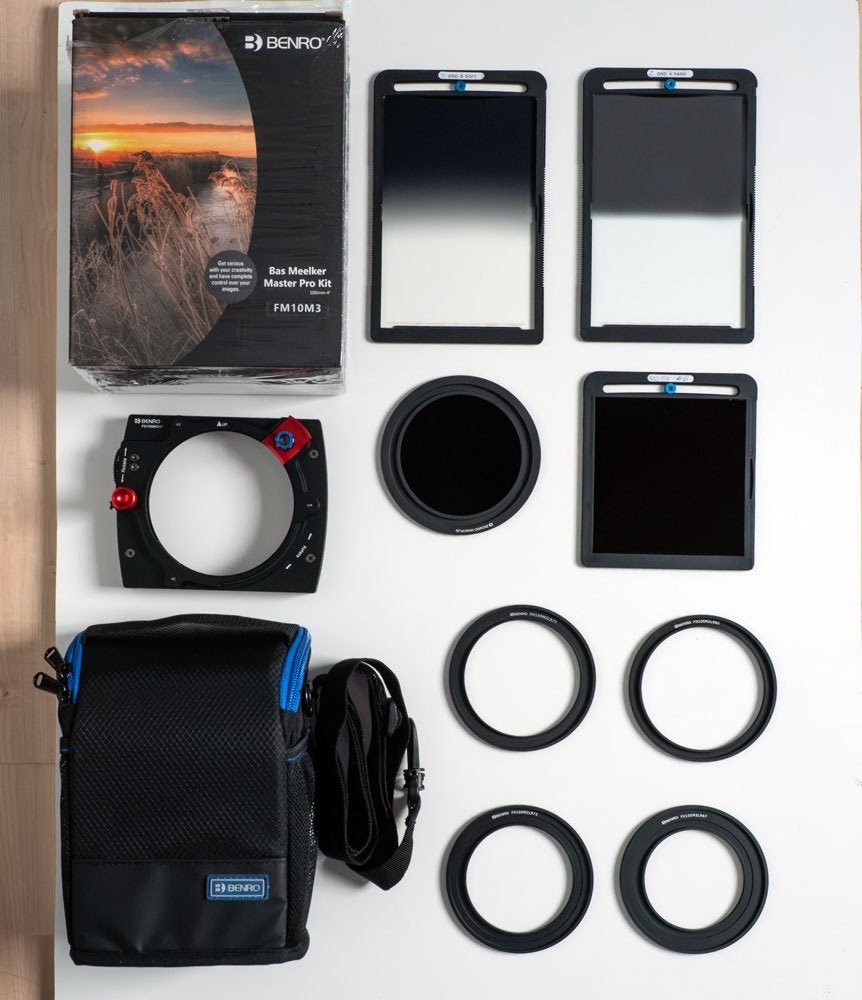 Benro Bas Meelker Master Pro Kit Filterset 82mm 100mm breed, Zo goed als nieuw, 80 mm of meer, Filterset, Inclusief filterhouder