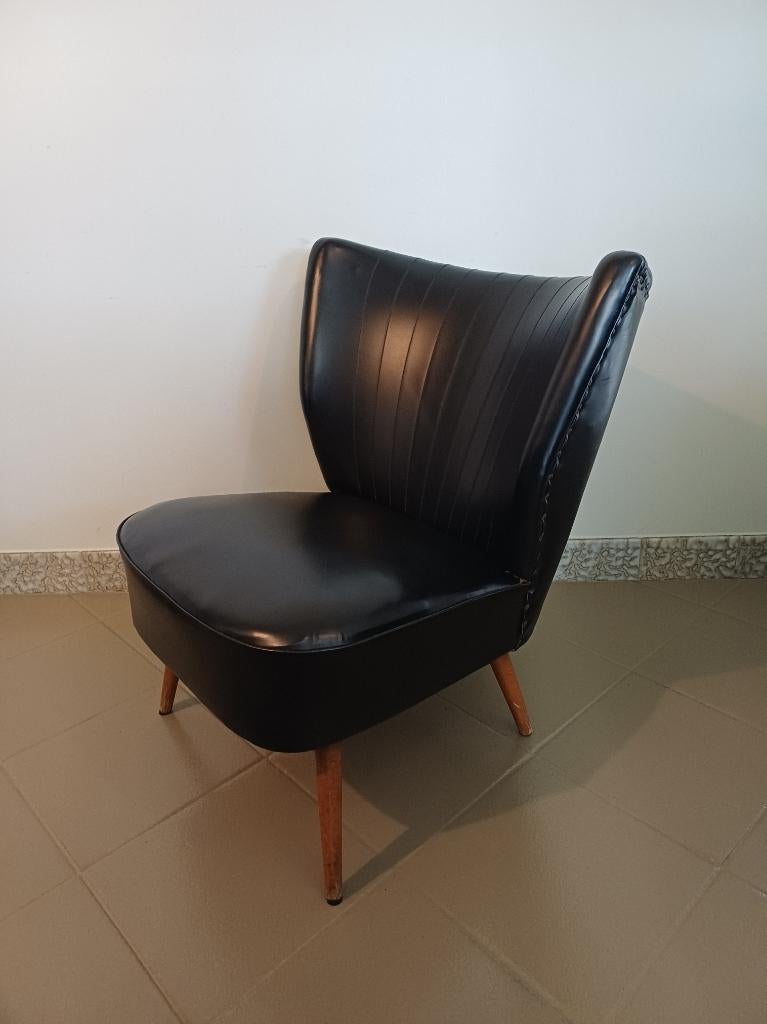 Vintage cocktailstoel clubfauteuil jaren 50 / 60, Huis en Inrichting, Fauteuils, Ophalen, Gebruikt, Retro / vintage / midcentury
