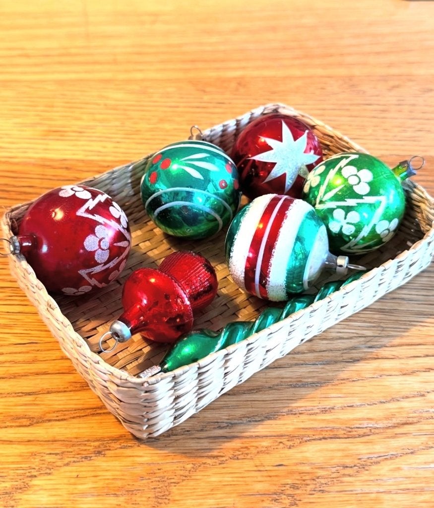 Vintage kerstballen, Ophalen of Verzenden, Gebruikt