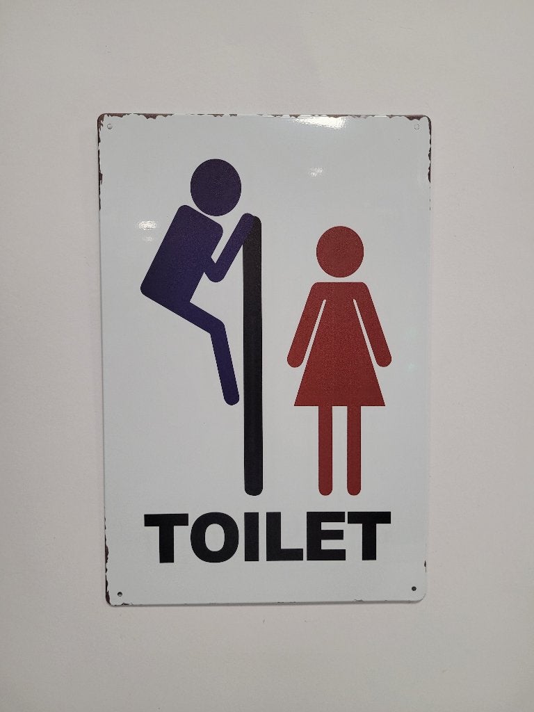 Toilet man vrouw reclamebord van metaal wandbord decoratie, Huis en Inrichting, Woonaccessoires | Wanddecoraties, Info@deconoord.nl