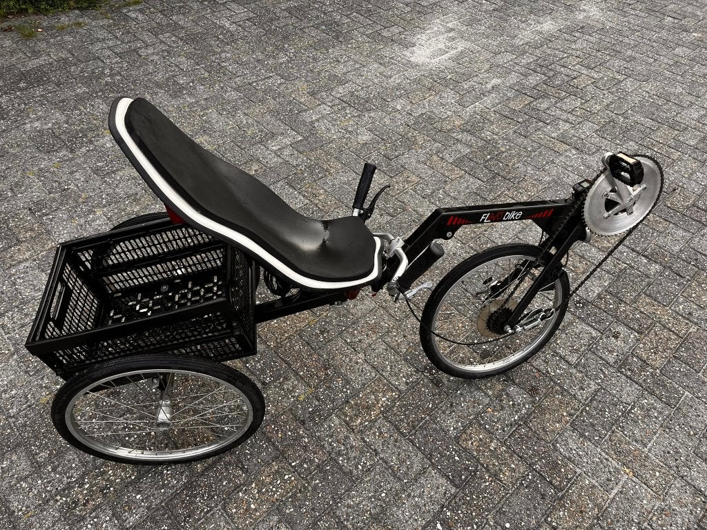 Flevobike trike, Fietsen en Brommers, Fietsen | Ligfietsen, Ophalen, Gebruikt, Velgrem, Onderstuur