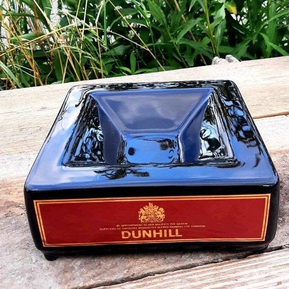 Retro DUNHILL Asbak - (Grote keramische Cafe), Verzamelen, Ophalen of Verzenden, Asbak