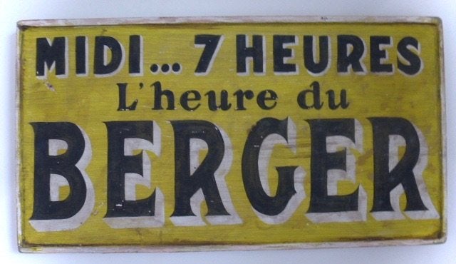 Houten Frans reclame bord/ Pastis /Berger/ Frankrijk / apero, Reclamebord, Ophalen of Verzenden, Zo goed als nieuw, B6