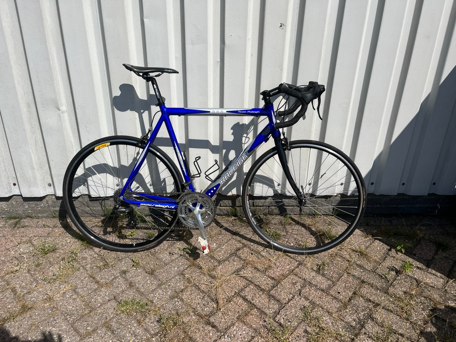 Raleigh racefiets, Fietsen en Brommers, Fietsen | Racefietsen, 28 inch, Gebruikt, 10 tot 15 versnellingen, Velgrem