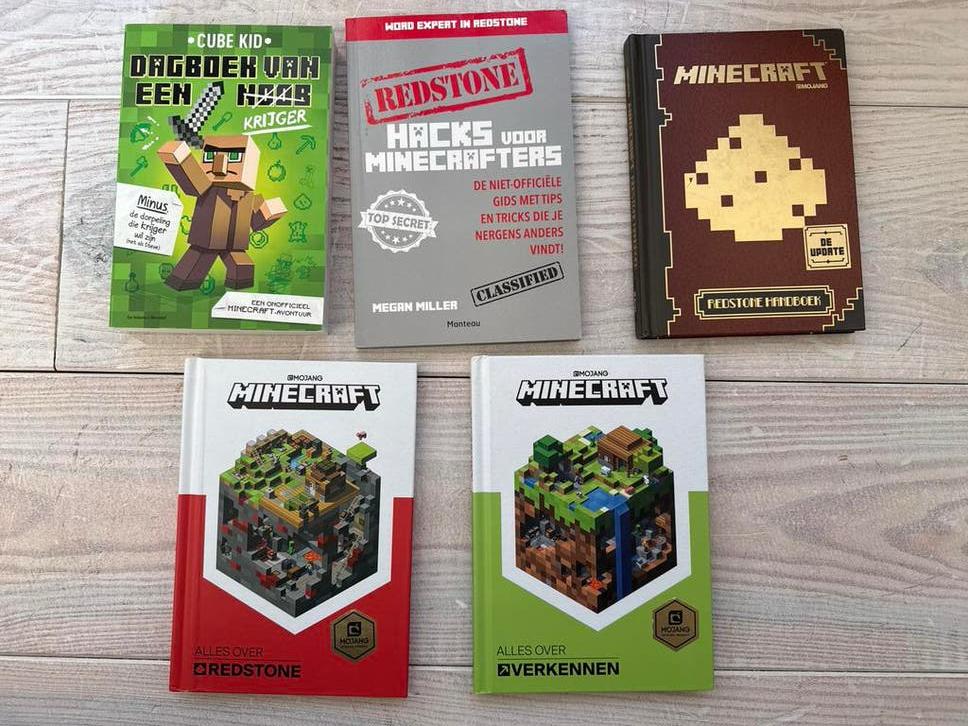 Minecraft Boeken Collectie: 5 Boeken over Redstone & Meer, Ophalen of Verzenden, Zo goed als nieuw, Non-fictie