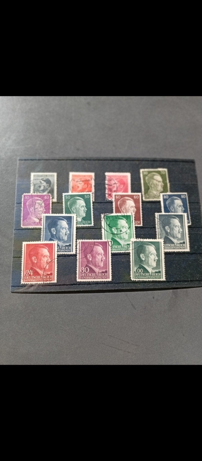 Duitse postzegels met Hitler en hakenkruis, Ophalen of Verzenden, Duitse Keizerrijk, Gestempeld