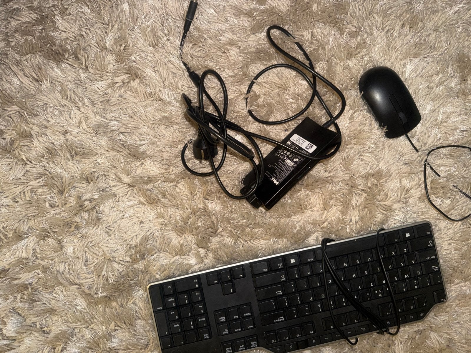 Dell Toetsenbord, Muis en Oplader Set, Computers en Software, Gebruikt, Toetsenbord en muis-set, Ophalen of Verzenden, Qwerty