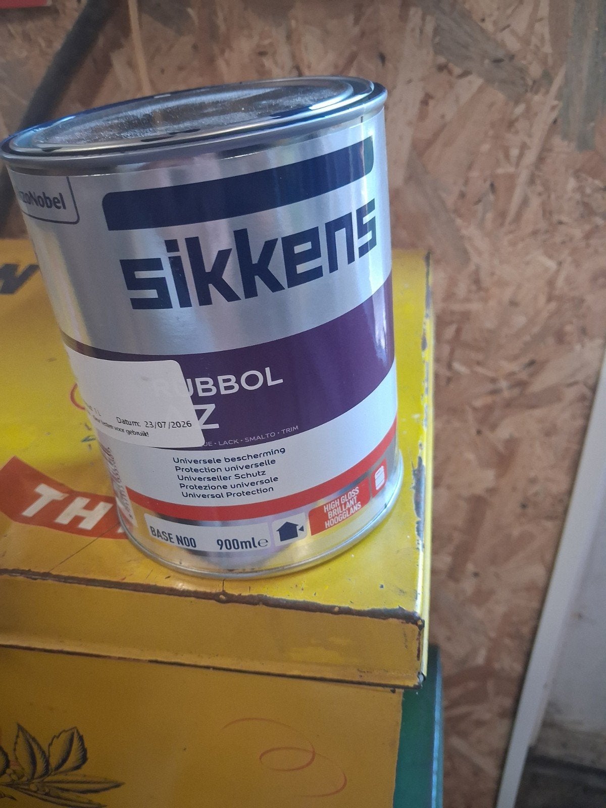 vol blik Sikkens rubber AZ hoogglans  5011  staalblauw, Blauw, Nieuw, Ophalen of Verzenden, Lak