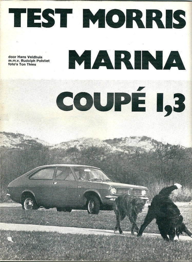 Autovisie Morris Marina 1300 Coupe 1972, Ophalen of Verzenden, Gelezen, Overige merken