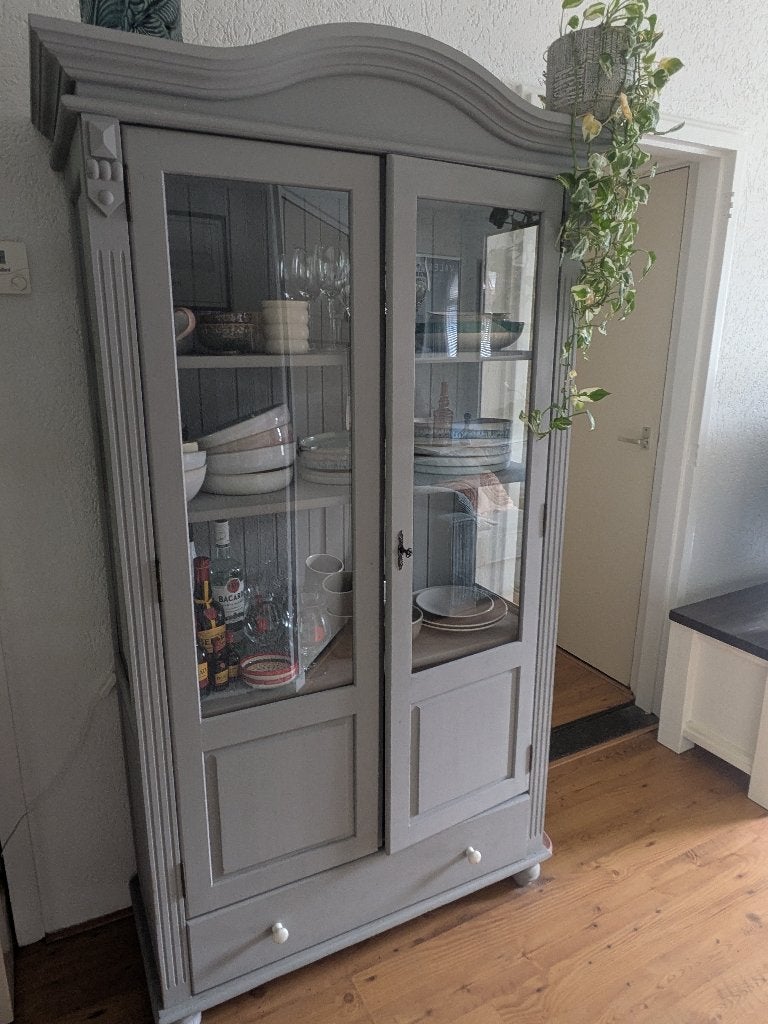 Massief houten Buffetkast, Ophalen, Gebruikt, Landelijk, 150 tot 200 cm